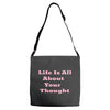 life is all Adjustable Strap Totes
