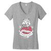 bad cat   gatos locos Women's V-Neck T-Shirt