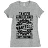 Cancer Hated By Many Wanted By Plenty Ladies Fitted T-Shirt