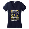Never Underestimate the Strength of a Sarcoma Cancer Warrior Women's V-Neck T-Shirt