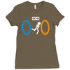 portal bathroom parody video game Ladies Fitted T-Shirt