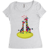 Giraffe Couple T shirts Women's Triblend Scoop T-shirt