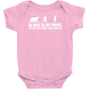 be nice to fat people bear chase funny pub joke Baby Onesie