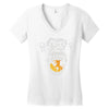 angry monkey jaune sure Women's V-Neck T-Shirt