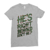 zombie right behind Ladies Fitted T-Shirt