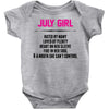 July Girl Hated By Many Baby Onesie