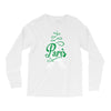 paris script eiffel tower french france Long Sleeve Shirts