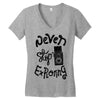 never stop exploring Women's V-Neck T-Shirt