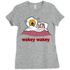 wakey wakey Ladies Fitted T-Shirt