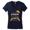 i'm not a widow i'm a wife to a husband with wings Women's V-Neck T-Shirt