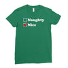 more nice than naughty Ladies Fitted T-Shirt