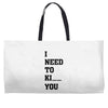 i Need To Kı You Weekender Totes