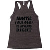 personalised auntie Racerback Tank