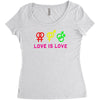love is love Women's Triblend Scoop T-shirt