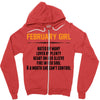 February Girl Hated By Many Zipper Hoodie