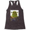 shrek mug shot funny Racerback Tank