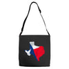 Eroded Texas Map With Flag Adjustable Strap Totes