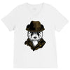 panda rorschach V-Neck Tee