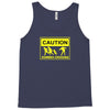 caution zombies crossing t shirt x large funny walking brains awesome Tank Top
