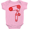 strap of the distribution of the engine Baby Onesie