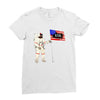 Astronaut Celebrating Independence  Day at 1776 Ladies Fitted T-Shirt