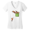 pocket red pandas Women's V-Neck T-Shirt