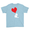bird love heart animal graph note music party pop art gift Youth Tee