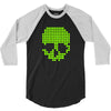 skull pixels t shirt cool funny 3/4 Sleeve Shirt