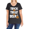 trick or treat or beer Ladies Curvy T-Shirt