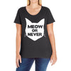 meow or never cat Ladies Curvy T-Shirt