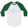 amazing alcohol molecule 3/4 Sleeve Shirt