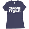 vegans rule Ladies Fitted T-Shirt