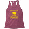 ugly sweater party beer bear funny Racerback Tank