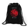 mother of cats Drawstring Bags
