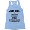 Super July Girl Racerback Tank