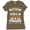 Super Cool Father In Law Of A Freaking Awesome Son In Law Ladies Fitted T-Shirt