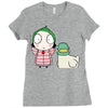 Sarah and Duck Ladies Fitted T-Shirt
