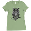 owl Ladies Fitted T-Shirt