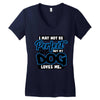 i may not be be perfect but my dog loves me Women's V-Neck T-Shirt