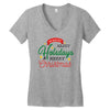 we wish you happy holidays &amp; merry christmas Women's V-Neck T-Shirt