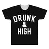 Drunk And High All Over Men's T-shirt
