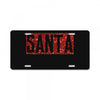 santa red glitter License Plate