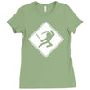 ninja crossing sign Ladies Fitted T-Shirt