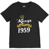 kings are born in 1959 V-Neck Tee