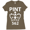 british pint funny Ladies Fitted T-Shirt