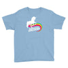 totally straight funny rainbow unicorn Youth Tee