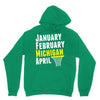 January February Michigan April - March Madness Basketball Unisex Hoodie
