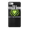 vegan mom's are superheroes! iPhone 7 Case