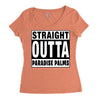 straight outta paradise palms Women's Triblend Scoop T-shirt