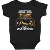 august girl is a perfect combination of princess and warrior Baby Bodysuit